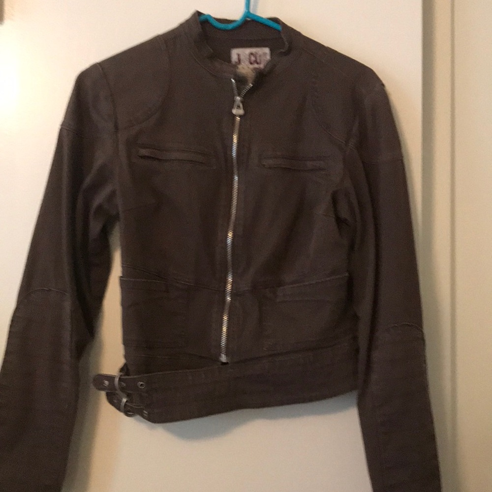Cotton/Denim Moto Jacket